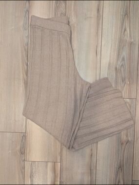 H&M Ribbed Knit Pants - Beige